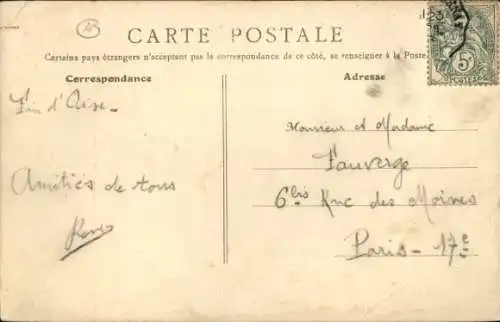 Ak Conflans-Sainte-Honorine Yvelines, Bahnhof Fin d'Oise, Stadtansicht, Fluss, Häuser, Mauer, ...