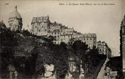 CPA Paris, Square Saint-Pierre, Sacre-Coeur