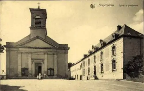 Ak Neufchâteau Lothringen Vosges, Kirche, Presbyterium, Personen, historische Architektur