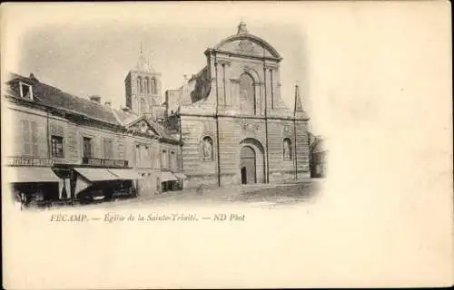 Ak Fécamp Seine Maritime, Eglise de la Sainte-Trinité, Hotel Villi