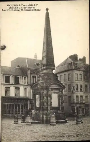 Ak Gournay en Bray Seine Maritime, Fontaine Monumentale