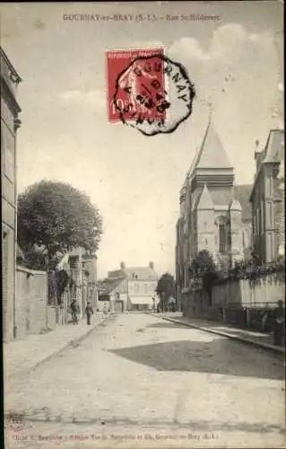Ak Gournay en Bray Seine Maritime, Rue St-Hildevert
