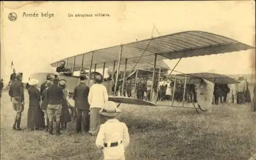 CPA Armée belge, Un aéroplane militaire