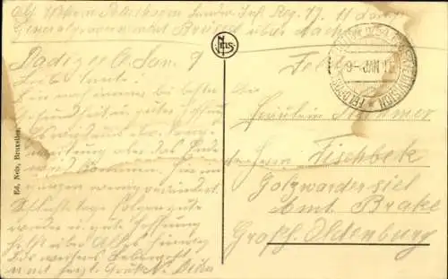 CPA Armée belge, Un aéroplane militaire