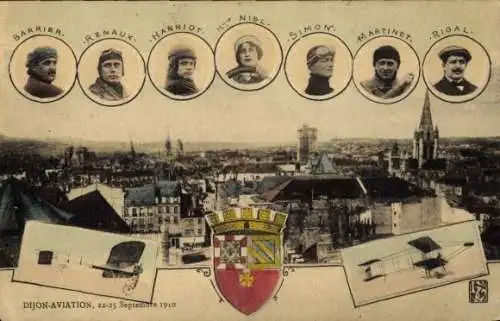 CPA Dijon Aviation, Septembre 1910, Renaux, Niel, Simon