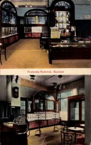Ak Bautzen in der Oberlausitz, Postplatz-Automat, Innenansicht