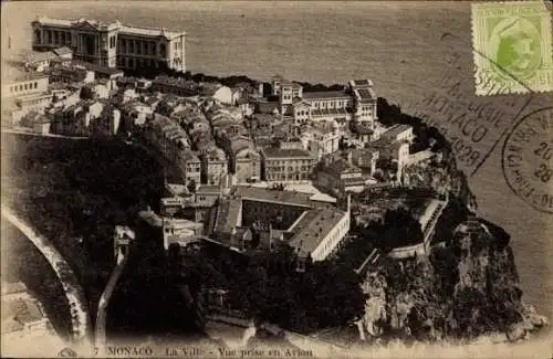 Ak Monaco, Luftaufnahme