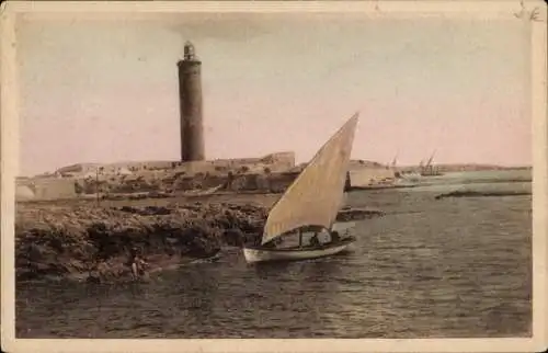 Ak Alexandria Ägypten, Leuchtturm