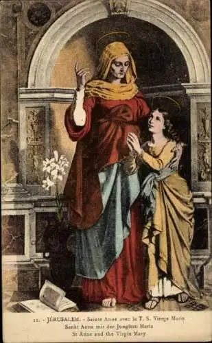 Ak Jerusalem Israel, Sankt Anna mit der Jungfrau Maria