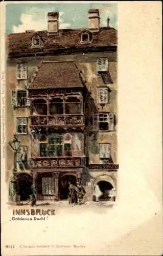 Künstler Ak Innsbruck Tirol, Goldenes Dachl