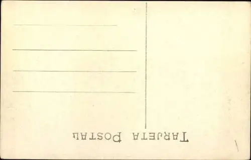 Ak Madrid Spanien, Biblioteca Nacional, monumentales Treppen,  Architektur