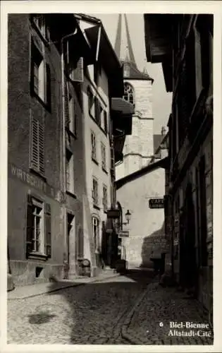 Ak Biel Bienne Kt. Bern, Straßenpartie