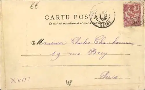 Ak Gournay sur Marne Seine Saint Denis, Kirche, Turmuhr