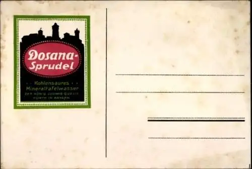 Ak Fürth in Mittelfranken Bayern, Dosana Sprudel, Mineraltafelwasser, König Ludwig Quelle
