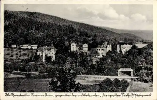 Ak Saalfeld an der Saale Thüringen, Waldsanatorium Sommerstein, Thüringer Wald, Leengrotten