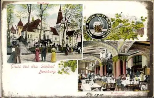 Ak Bernburg an der Saale, Karba,  Restaurant, viele Menschen