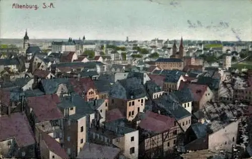 Ak Altenburg in Thüringen, Panoramaansicht von  viele Dächer, weite Landschaft,  Gebäude