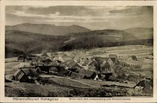Ak Hohegeiß Braunlage im Harz, Blick nach dem Lampersberg und Hoheharzwiese