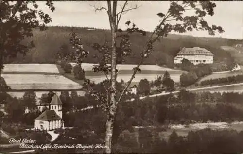 Ak Bad Elster im Vogtland, Blick auf das Friedrich-August-Heim, Landschaftsaufnahme,  Ansicht