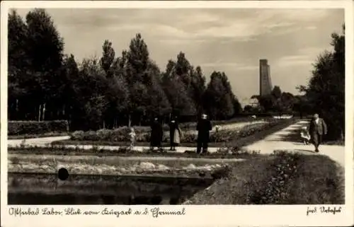 Ak Ostseebad Laboe, Marine Ehrenmal, Kurpark