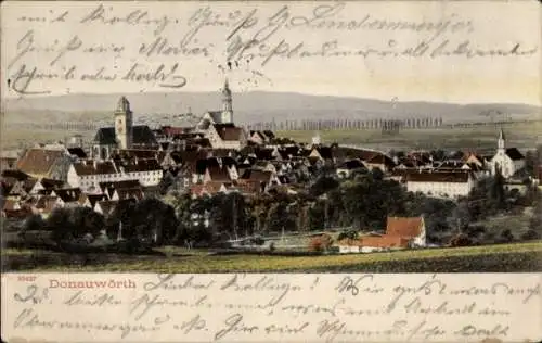 Ak Donauwörth in Schwaben Bayern, Stadtansicht von   Architektur, landschaftliche Umgebung