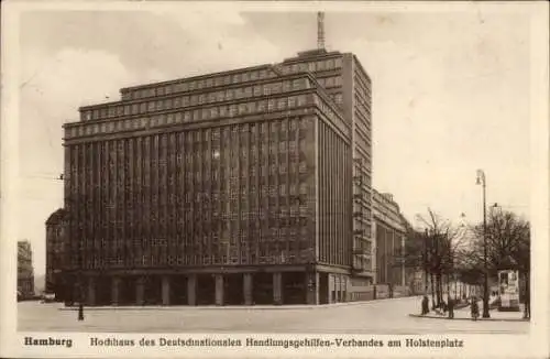 Ak Hamburg Mitte Neustadt, Hochhaus des DHV am Holstenplatz