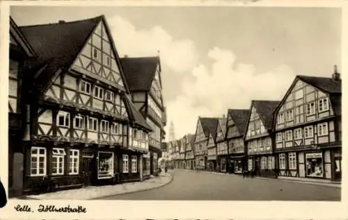 Ak Celle in Niedersachsen, Zöllnerstraße, Fachwerkhäuser, Stadtansicht, historisch
