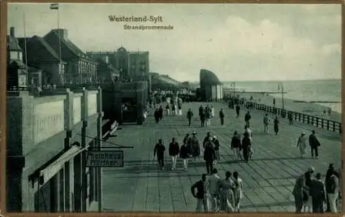 Ak Westerland auf Sylt, Strandpromenade