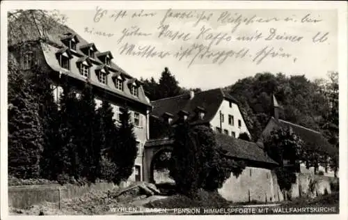 Ak Wyhlen am Rhein Baden, Pension Himmels-Pforte, Wallfahrtskirche