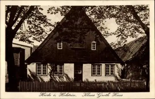 Ak Heide in Holstein, Blick auf das Klaus Groth Haus