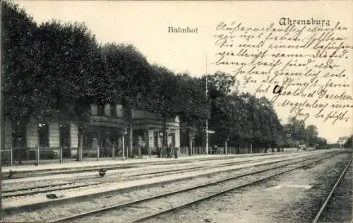 Ak Ahrensburg in Holstein, Bahnhof