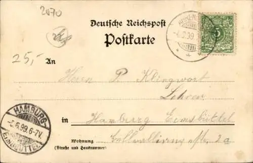 Ak Hopfenbach Ahrensburg in Holstein, Gasthof am Hopfenbach