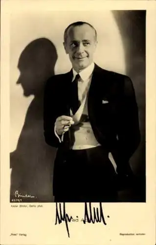 Ak Schauspieler Alfred Abel, Autogramm