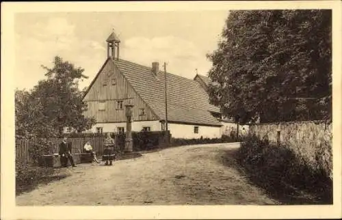 Ak Piskowitz Nebelschütz, Genesungsheim des Verbandes Nordlausitzer Krankenkassen, Dorfstraße
