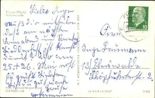 Ak Finow Eberswalde im Kreis Barnim, Brückenstraße