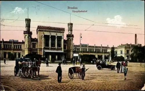 Ak Breslau in Schlesien, Hauptbahnhof