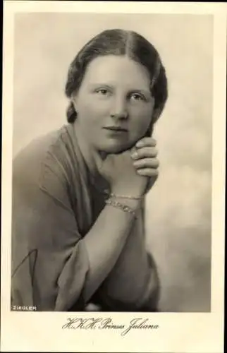 Ak Prinzessin Juliana der Niederlande, Portrait