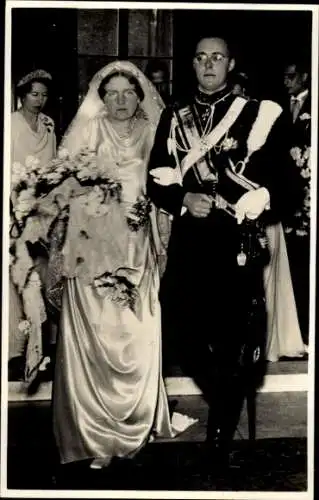 Foto Ak Königin Juliana, Prinz Bernhard, Hochzeit