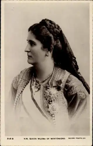 Ak Prinzessin Milena von Montenegro, Portrait