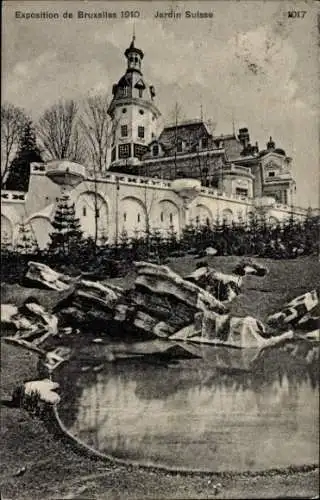 Ak Brüssel Brüssel, Ausstellung 1910, Schweizergarten