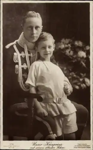 Ak Kronprinz Wilhelm von Preußen mit Prinz Wilhelm, NPG 4371