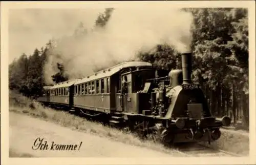 Ak Deutsche Eisenbahn, Nr. 98 6216, Dampflok, Wir kommen