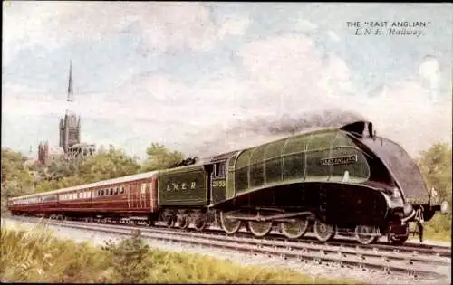 Künstler Ak Britische Eisenbahn, The East Anglian, LNER