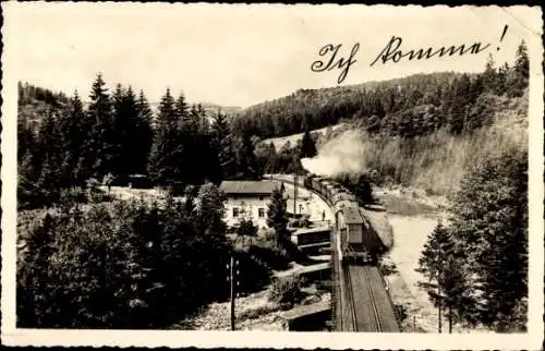 Ak Ich komme, Deutsche Eisenbahn auf der Strecke, um 1935