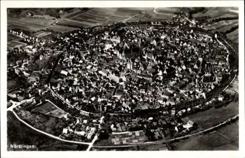 Ak Nördlingen, Fliegeraufnahme, Panorama