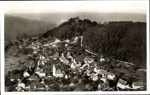 Ak Ebersteinburg Baden Baden am Schwarzwald, Fliegeraufnahme