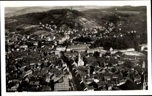 Ak Durlach Karlsruhe in Baden, Fliegeraufnahme