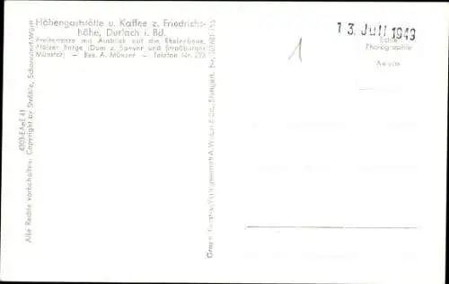 Ak Durlach Karlsruhe in Baden, Fliegeraufnahme