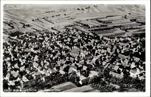 Ak Forchheim am Kaiserstuhl, Fliegeraufnahme