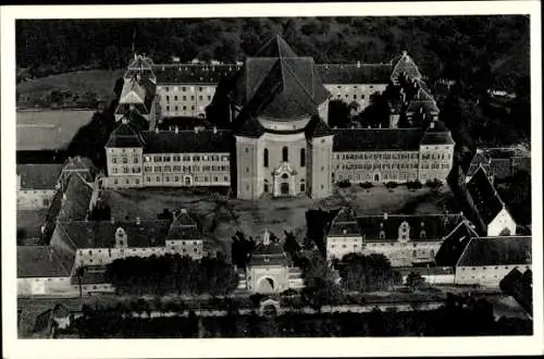 Ak Wiblingen Ulm an der Donau Baden, Fliegeraufnahme, Schloss